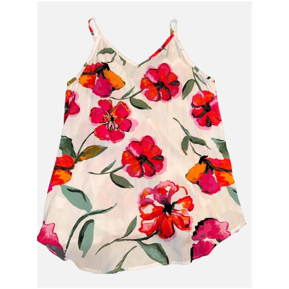 Vine & Love- Women’s Pink and Orange Floral Tank Top Size Small - Picture 4 of 14